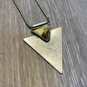 Chunky silver pendant necklace